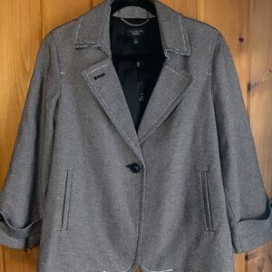 Talbots Black and White Blazer